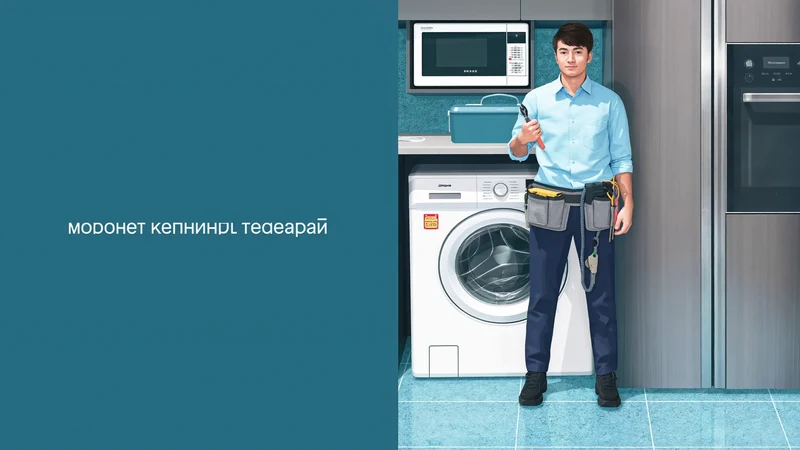 Ilustrație conceptuală: atelier de reparații electrocasnice cu scule aranjate ordonat